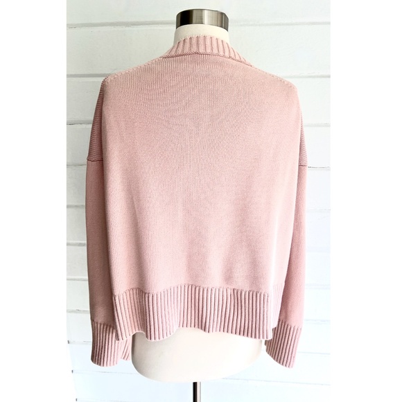 EVERLANE The Soft Cotton Cropped Boxy Crew in Pink - S - Picture 6 of 11